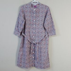Aigle Classic Liberty London Shirt Dress Balloon Sleeves Business Office Summer